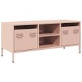 vidaXL TV skrinka ružová 101,5x39x43,5 cm oceľ valcovaná za studena