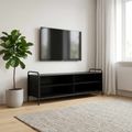 vidaXL TV skrinka 140 x 39,5 x 50 cm Čierny dub Kompozitné drevo