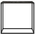 vidaXL Konzolový stolík čierny 80x35x75 cm tvrdené sklo
