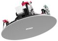 Fonestar Vestavný bezrámový reproduktor 20 W/8ohm, 6,5", 110 Hz–20 kHz, otvor 175 mm, hl 35 mm, ABS, bílý stropní reproduktor, 6", 15 W RMS, 8 ?, IP-44, nízkoohmový, hliníková mrížka, podhledová montáž