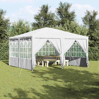 vidaXL Párty stan Biela 400 x 400 x 266 cm Polyetylén
