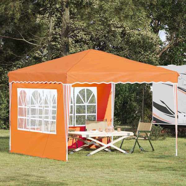 vidaXL Prístrešok na párty 288 x 288 x 245 cm Oranžová Oxfordská látka