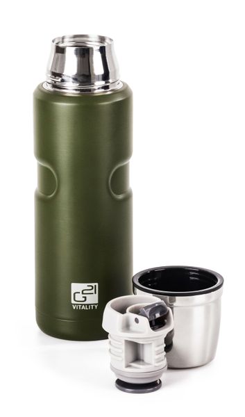 Termoska G21 na pitie, 500 ml, khaki zelená
