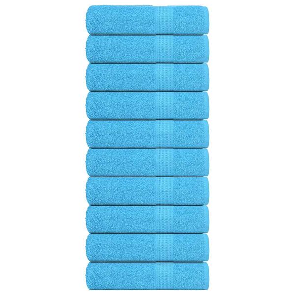 vidaXL Sprchové osušky FROGN 10 ks tyrkysové 70x140 cm 360 g/m²