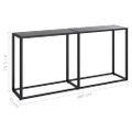 vidaXL Konzolový stolík čierny 160x35x75,5 cm tvrdené sklo