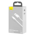 Baseus Simple Wisdom Súprava dátového kábla USB na Lightning 2,4A (2 ks/sada）1,5 m biela