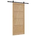 vidaXL Posuvné dvere ORKDAL 86 x 198,5 cm Borovicový masív Prírodná