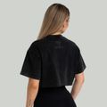 Dámske tričko CropTop Washed Black - STRIX, veľkosť XS, veľkosť oblečenia XS