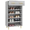 vidaXL Botník sivý dub sonoma 60x35x105 cm spracované drevo