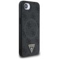 Guess HC MagSafe PU 4G Ring Triangle Logo case for iPhone 16e Black