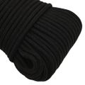 vidaXL Pracovné lano čierne 3 mm 50 m polyester