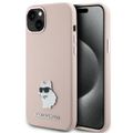 Karl Lagerfeld obal pre iPhone 15 Plus 6,7" KLHCP15MSMHCNPP ružový HC SILIKÓN C KOVOVÝ KOLÍK