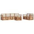 vidaXL Záhradná súprava gaučov 7 ks Prírodná Pevné akáciové drevo