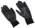 Rukavice pracovné z polyesteru polomáčané v PU GLOVE PE-PU 10, čierne, veľ. 10", 6 párov SIXTOL