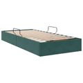 vidaXL Otomanový posteľný rám Tmavozelená 90 x 190 cm Zamat