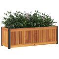 vidaXL Záhradný kvetináč 80x30x27,5 cm masívna akácia a oceľ