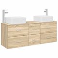 vidaXL Set kabinetov do kúpeľne 3 ks Dub sonoma 49,5 x 41 x 63 cm