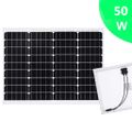 vidaXL Solárny panel hliník a bezpečnostné sklo 50 W monokryštalický