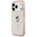 Puzdro Karl Lagerfeld pre iPhone 17 Pro 6,3" IML Choupette Sketch Logo MagSafe ružové
