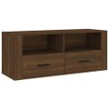 vidaXL TV skrinka hnedý dub 100x35x40 cm spracované drevo