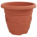 vidaXL Kvetináče 24 ks Tehlovo červená Ø 30 x 25 cm Plast