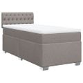 vidaXL Boxspring posteľ s matracom sivohnedý 100x200 cm látka