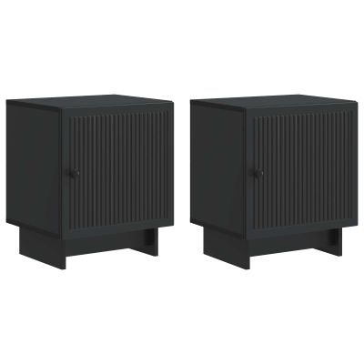 vidaXL Nočný stolík 2 pcs Čierna 43 x 34,5 x 50 cm Kompozitné drevo