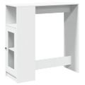 vidaXL Barový stôl s policami biely 101x40x103,5 cm kompozitné drevo