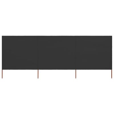 vidaXL 3-panelová zábrana proti vetru látková 400x80 cm antracitová