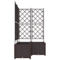 vidaXL Záhradný kvetináč 3 ks Hnedá 80 x 80 x 143 cm PP