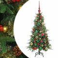 vidaXL Umelý Sklápací Vianočný Stromček Zelená 120 cm PE a PVC