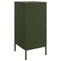 vidaXL Komoda olivovozelená 36x39x79 cm oceľ