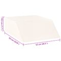 vidaXL Vankúš na nohy 63 x 52 x 19,5 cm Pevný PU pena Biela