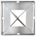 vidaXL Kotviace hroty 6 ks, strieborné 9x9x90 cm, pozinkovaná oceľ