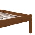 vidaXL Posteľný rám, medový, drevený masív 135x190 cm, dvojlôžko
