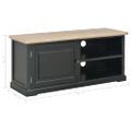 vidaXL TV stolík čierny 90x30x40 cm drevený
