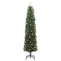 vidaXL Umelý vianočný stromček Zelená 240 cm PVC, oceľ a plast