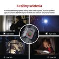 LED nabíjacie kovové svietidlo 300 lm, 700 mAh