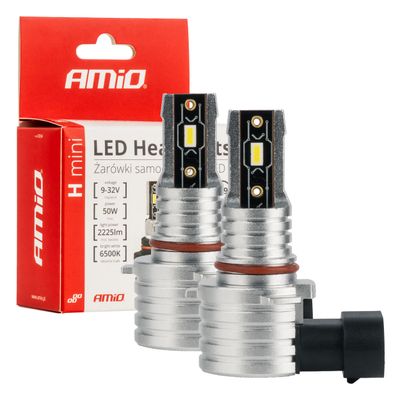 LED žiarovky hlavného osvetlenia HB3 9005/HIR1 9011/H10 H-mini Series AMiO-03334