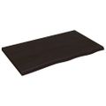 vidaXL Kúpeľňová doska tmavohnedá 100x60x(2-4) cm ošetrený masív