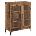 vidaXL Highboard Staré drevo 69,5 x 34 x 180 cm Kompozitné drevo