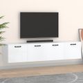 vidaXL Nástenné skrinky 2 ks biele 60x36,5x35 cm spracované drevo