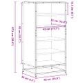 vidaXL Regál na topánky dymový dub 48x38x97,5 cm spracované drevo