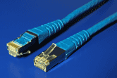 S/FTP patchkabel kat. 6, 0,3 m, modrý