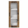 vidaXL Nástenný sklenený kabinet LUCCA Staré drevo 40 x 31 x 100 cm