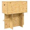 vidaXL Terárium Hnedá 80 x 40 x 90 cm OSB