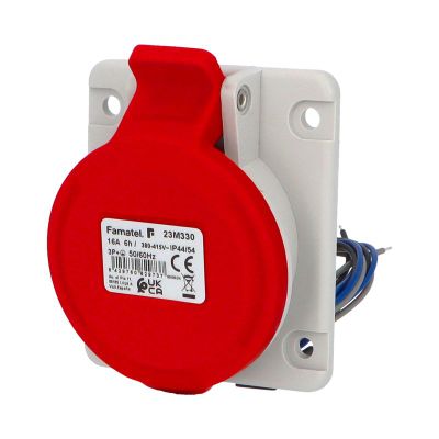 Zásuvka vstavaná 23M330 IP44-54/400V/16A/4P 6h, šikmá 10°, mikrosnímač NC/ NO - SpeedPRO