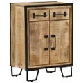 vidaXL Komoda s 2 zásuvkami 53x31x72 cm masívny mangovník a železo