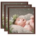 vidaXL Fotorámiky na stôl, koláž 3 ks, tmavočervené 30x30 cm