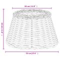 vidaXL Tienidlo na lampu hnedé Ø50x30 cm prútené